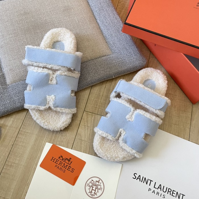 Women's flat wool indoor slippers, size 34-43, SS50-1890
