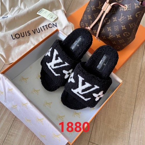 Women's flat wool indoor slippers, size 35-42, SS50-1880