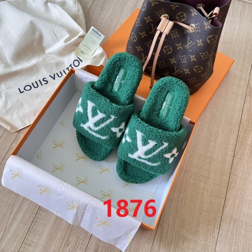 Women's flat wool indoor slippers, size 35-42, SS50-1876