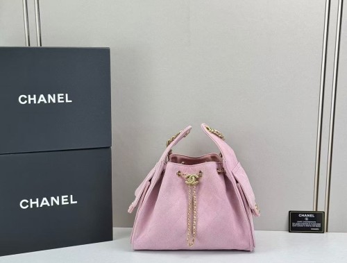 Velvet-finish leather bag ,5A ,size 30x26x14cm,no box,  B110-421
