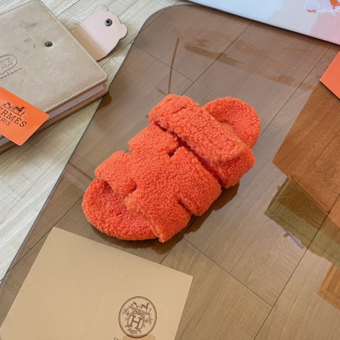 Women's flat wool indoor slippers, size 34-43, SS50-1901