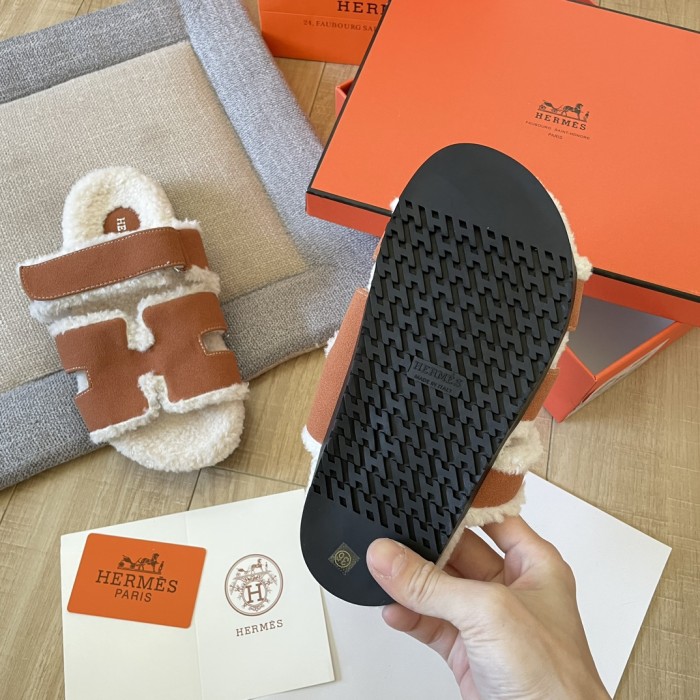 Women's flat wool indoor slippers, size 34-43, SS50-1895