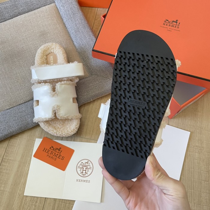 Women's flat wool indoor slippers, size 34-43, SS50-1891