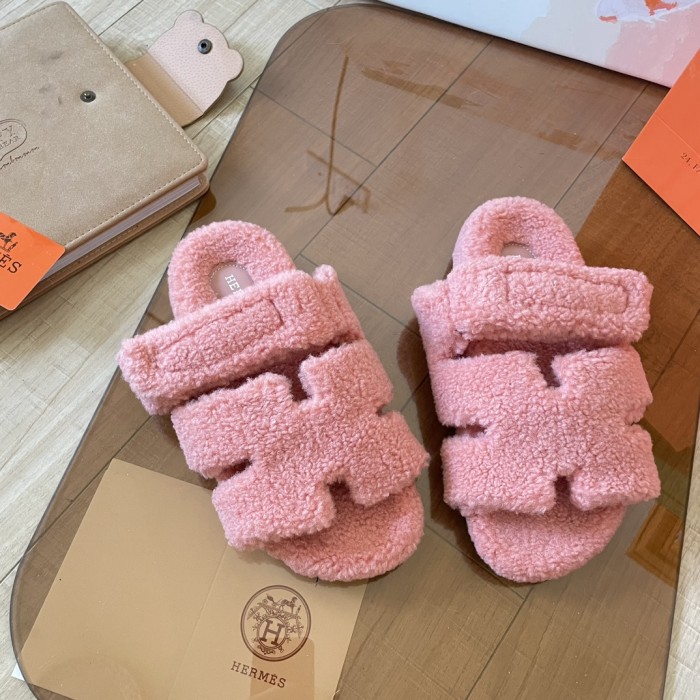 Women's flat wool indoor slippers, size 34-43, SS50-1900