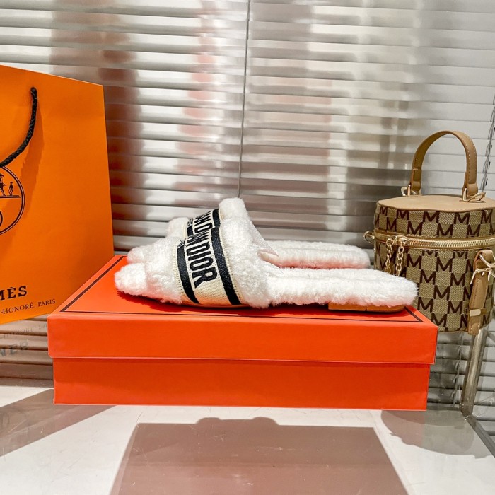 Women's flat wool indoor slippers, size 35-40, SS50-1904-1907
