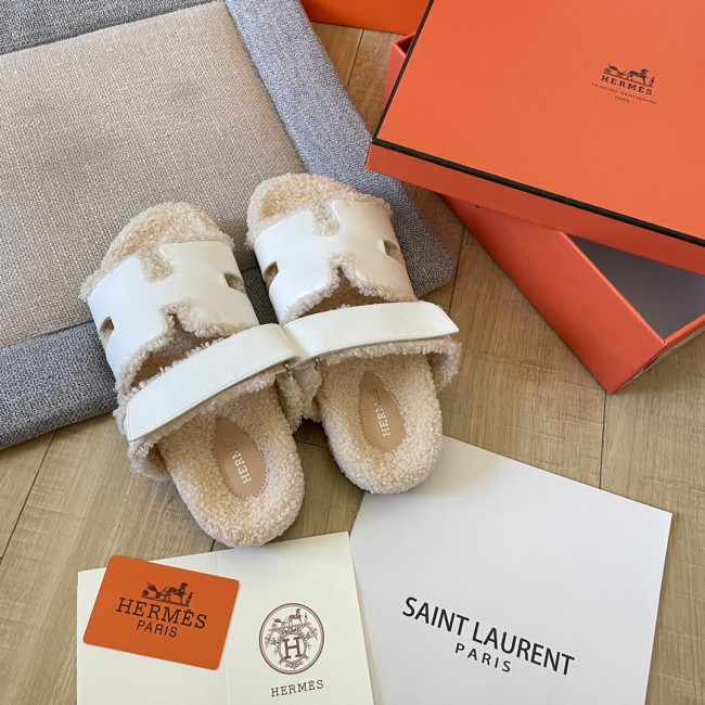 Women's flat wool indoor slippers, size 34-43, SS50-1891