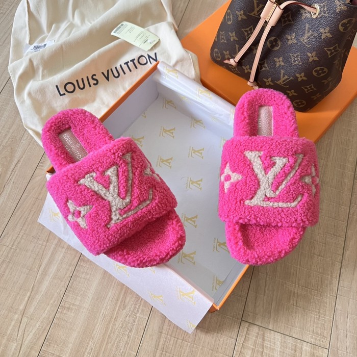 Women's flat wool indoor slippers, size 35-42, SS50-1882