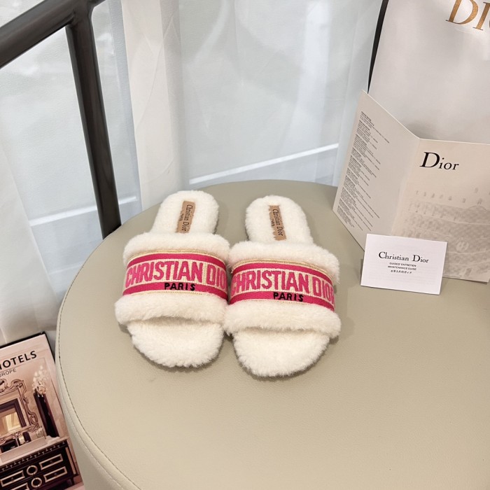 Women's flat wool indoor slippers, size 35-42, SS50-1870