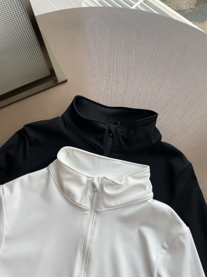 Women Elastic Sports Stand Collar Sweatshirt Yoga clothes,CL35-117