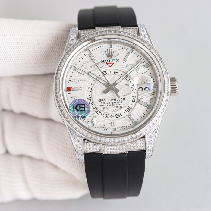 Sky-Dwe*ll*er Meteorite dial,9002 Fully automatic imported mechanical movement watch,904L stainless steel，Mineral scratch-resistant mirror glass，with box, size 42mm，WT550-1