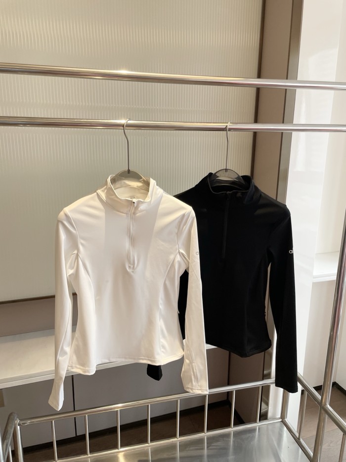 Women Elastic Sports Stand Collar Sweatshirt Yoga clothes,CL35-117