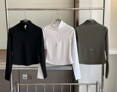Women Elastic Sports Stand Collar Sweatshirt Yoga clothes,CL35-118