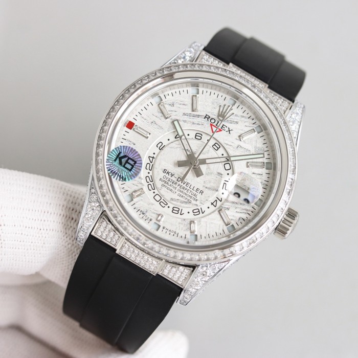 Sky-Dwe*ll*er Meteorite dial,9002 Fully automatic imported mechanical movement watch,904L stainless steel，Mineral scratch-resistant mirror glass，with box, size 42mm，WT550-1