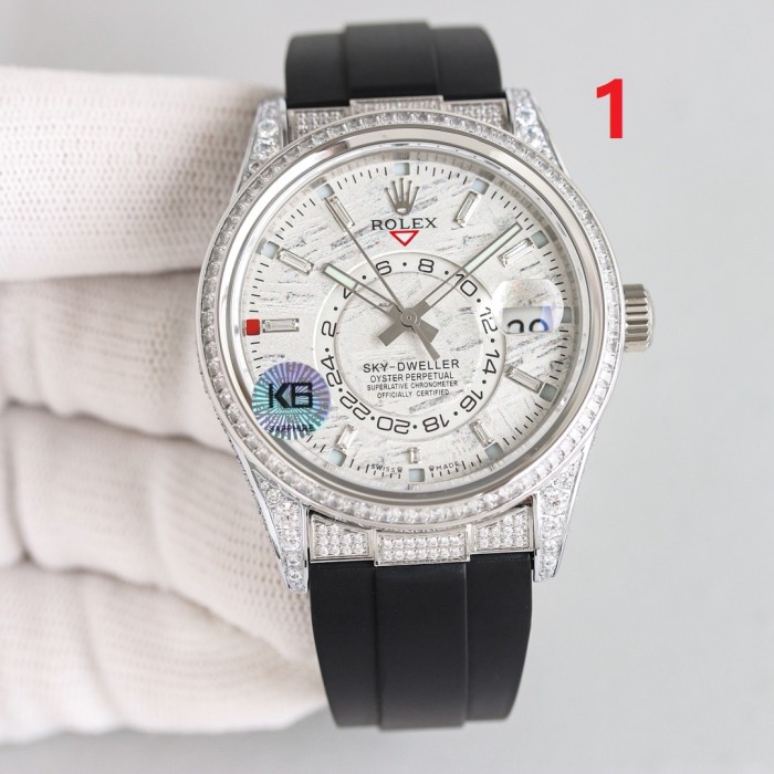 Sky-Dwe*ll*er Meteorite dial,9002 Fully automatic imported mechanical movement watch,904L stainless steel，Mineral scratch-resistant mirror glass，with box, size 42mm，WT550-1