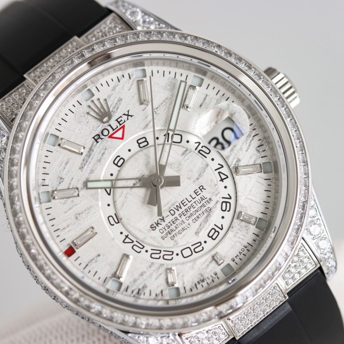 Sky-Dwe*ll*er Meteorite dial,9002 Fully automatic imported mechanical movement watch,904L stainless steel，Mineral scratch-resistant mirror glass，with box, size 42mm，WT550-1