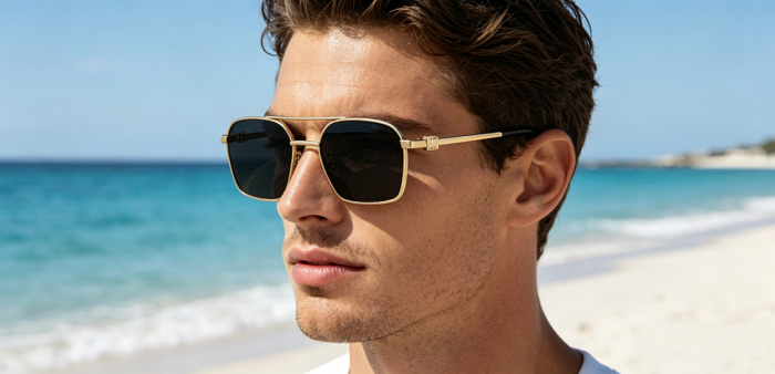Blue light blocking sunglasses with the box and case ,G25-2244-2249