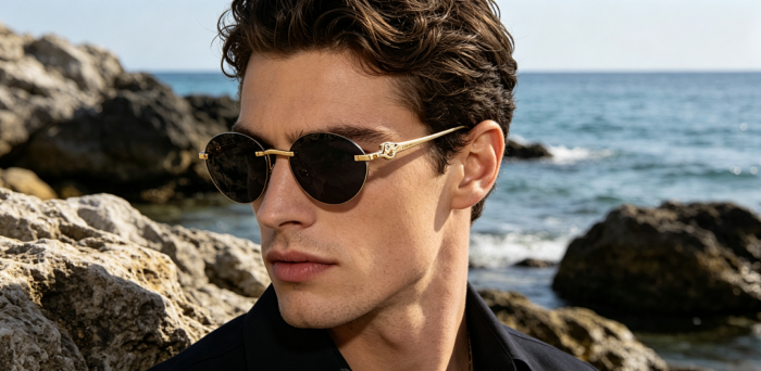 Blue light blocking sunglasses with the box and case ,G25-3740-3745