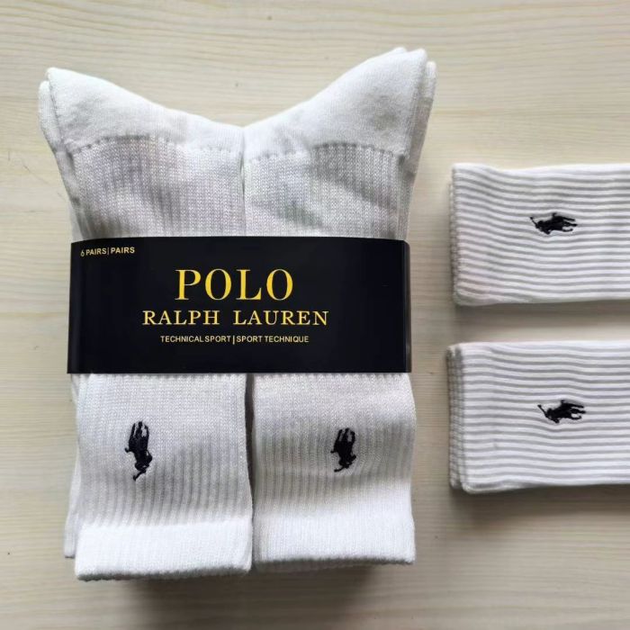 Embroidery breathable sports cotton socks for men， 6 pairs. no box, size 38-46,CL15.5-153