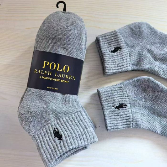 Embroidery breathable sports cotton socks for men， 6 pairs. no box, size 38-46,CL15.5-153