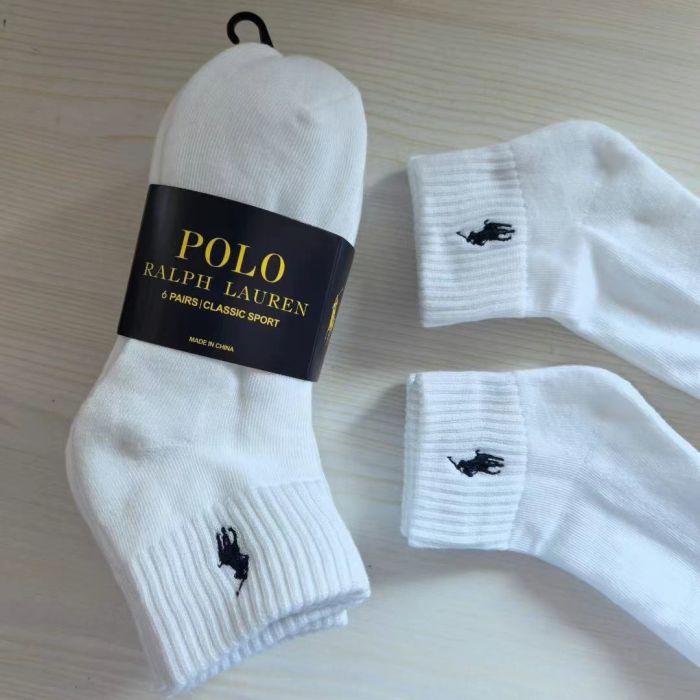 Embroidery breathable sports cotton socks for men， 6 pairs. no box, size 38-46,CL15.5-153