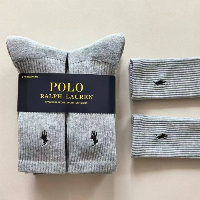 Embroidery breathable sports cotton socks for men， 6 pairs. no box, size 38-46,CL15.5-153