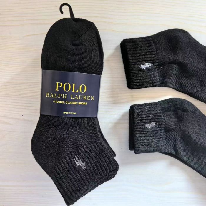Embroidery breathable sports cotton socks for men， 6 pairs. no box, size 38-46,CL15.5-153