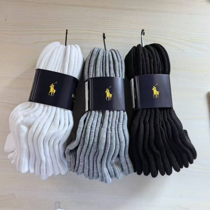 Embroidery breathable sports cotton socks for men， 6 pairs. no box, size 38-46,CL15.5-153