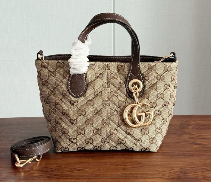 Split leather canvas bag ,4A ,size 17.5*17*12.5cm, no box, B75-495