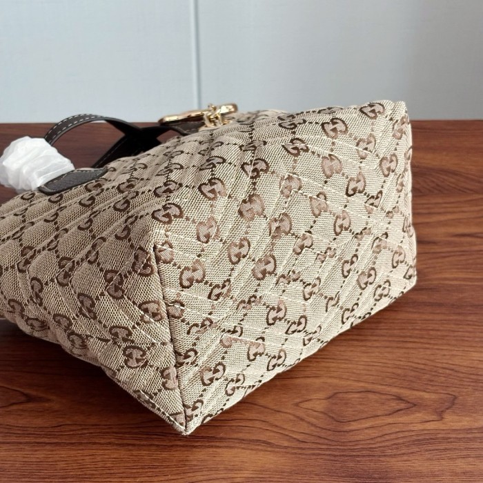 Split leather canvas bag ,4A ,size 17.5*17*12.5cm, no box, B75-495