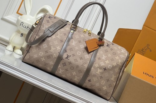 Split leather canvas bag,4A,no box,size 45cm,B88-425