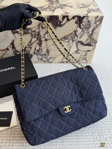 Denim fabric Split leather bag,4A,no box,size 38*28cm,B88-422