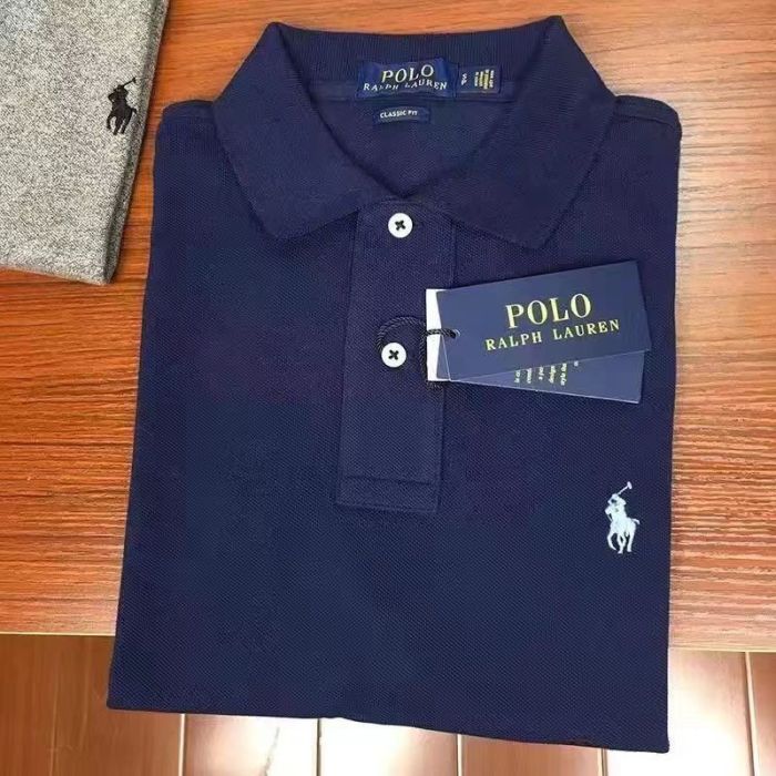 Men's cotton embroidered collared short-sleeved T-shirt,CL25-329-333