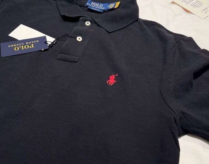 Men's cotton embroidered collared short-sleeved T-shirt,CL25-329-333