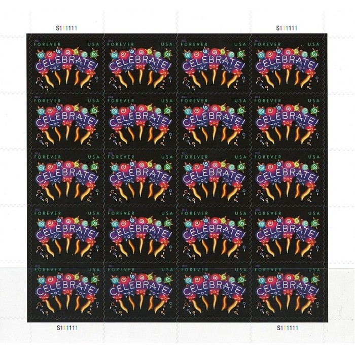 Celebrate 2011 - 5 Sheets / 100 Pcs