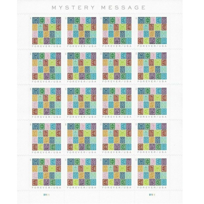 Mystery Message 2021 - 5 Sheets / 100 Pcs
