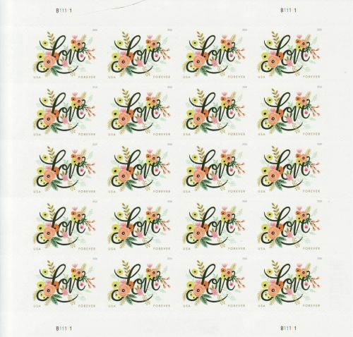 Love Flourishes 2018 - 5 Sheets / 100 Pcs