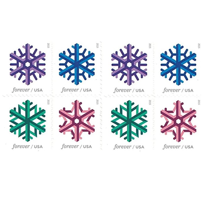 Geometric Snowflakes 2015 - 5 Booklets / 100 Pcs