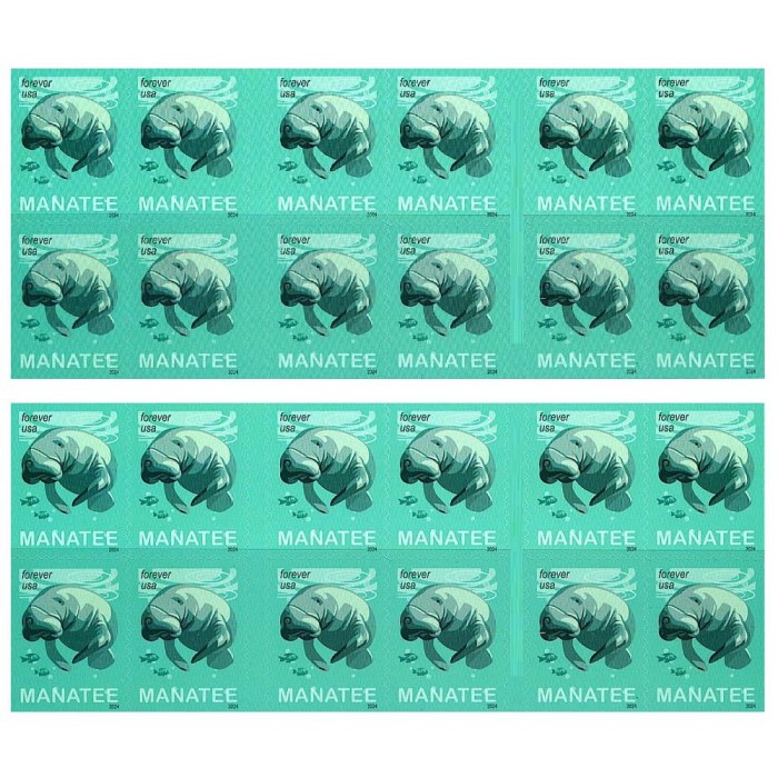 Save Manatees 2024 - 5 Booklets / 100 Pcs