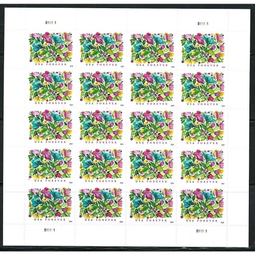 Celebration Blooms 2024 - 5 Sheets / 100 Pcs