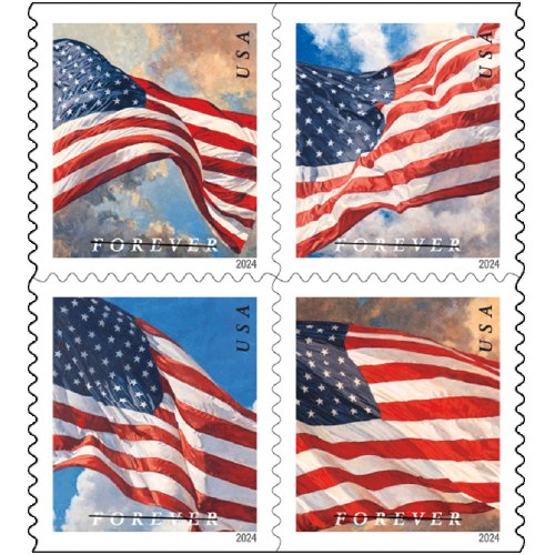 Flag 2024 Roll - 1 Roll / 100 Pcs