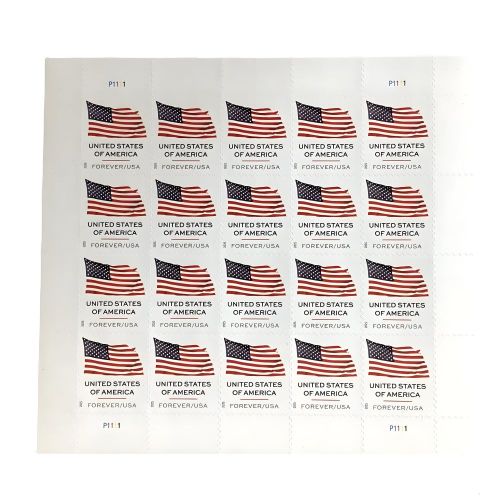 Flag 2025 Sheet - 5 Sheets / 100 Pcs