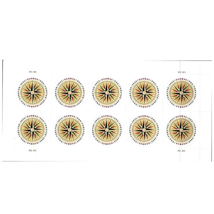 Global 1794 Compass Rose 2025 - 5 Sheets / 50 Pcs