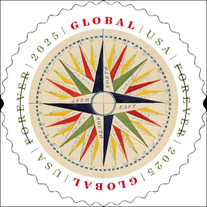 Global 1794 Compass Rose 2025 - 5 Sheets / 50 Pcs