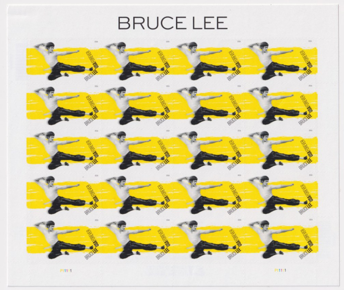 Bruce Lee 2026 - 5 Sheets / 100 Pcs