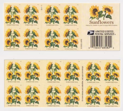 Sunflowers 2026 - 5 Booklets / 100 Pcs