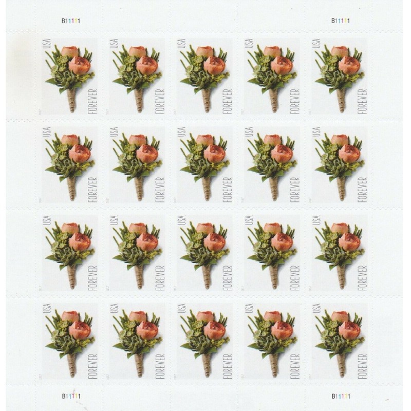 Celebration Boutonniere 2017 - 5 Sheets / 100 Pcs