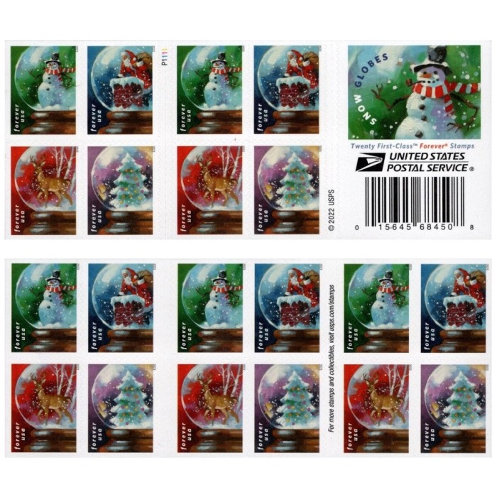 Snow Globes 2023 - 5 Booklets / 100 Pcs