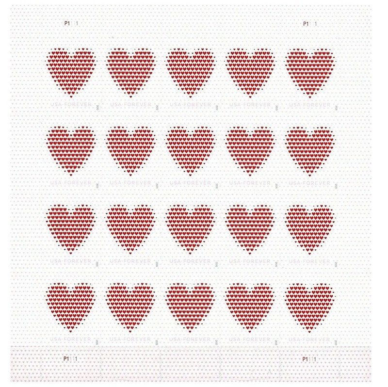 Made of Hearts 2020 - 5 Sheets / 100 Pcs