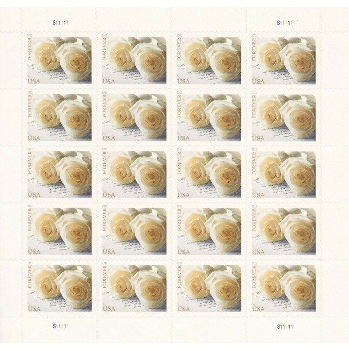 Wedding Roses 2011 - 5 Sheets / 100 Pcs