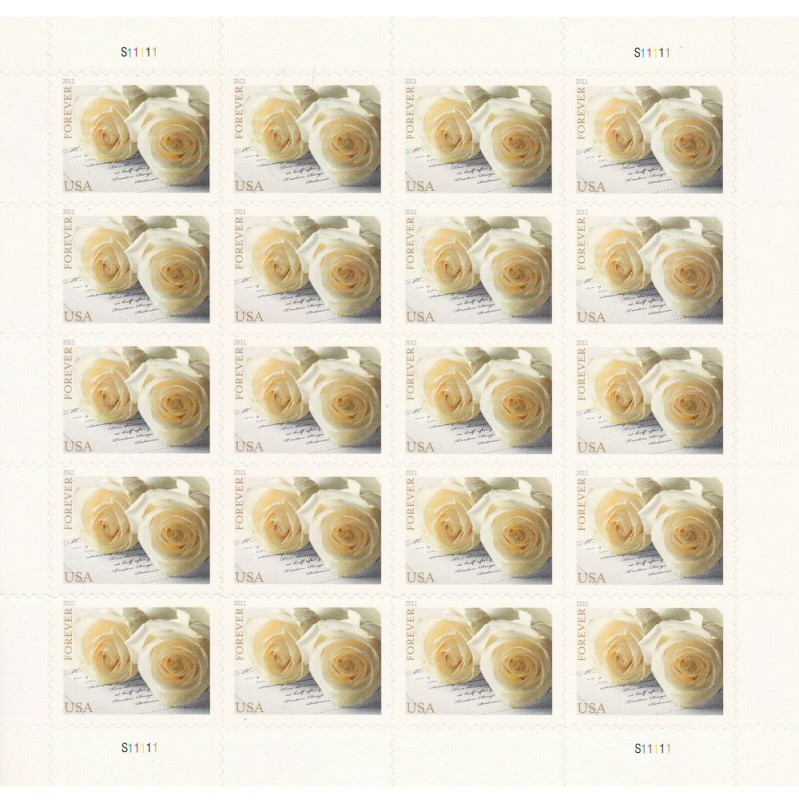 Wedding Roses 2011 - 5 Sheets / 100 Pcs